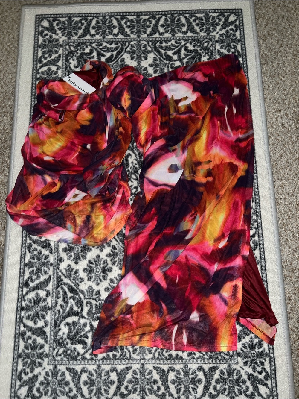 Kathy Ireland Matching Top and Skirt Set
